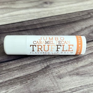 JUMBO Caramel Pecan Truffle Lip Balm | All Natural Lip Balm | Handmade Lip Balm | Holiday Flavored Lip Balm