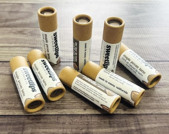 Bálsamo labial con sabor a latte de arce y nuez / Bálsamo labial artesanal / Bálsamo labial ecológico / Bálsamo labial totalmente natural / Bálsamo labial totalmente natural
