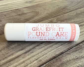 JUMBO Grapefruit Poundcake Lip Balm - All Natural - Handmade