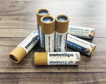 Bálsamo labial sabor torta de mirtilo | Bálsamo labial artesanal | Bálsamo labial ecológico | Bálsamo labial totalmente natural | Chapstick totalmente natural