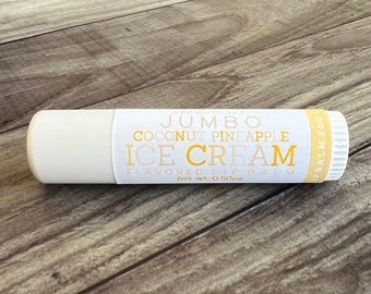 JUMBO Coconut Pineapple Ice Cream Lip Balm - All Natural - Handmade