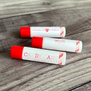 Candy Cane Lip Balm - All Natural - Homemade - Christmas and Holiday Flavors
