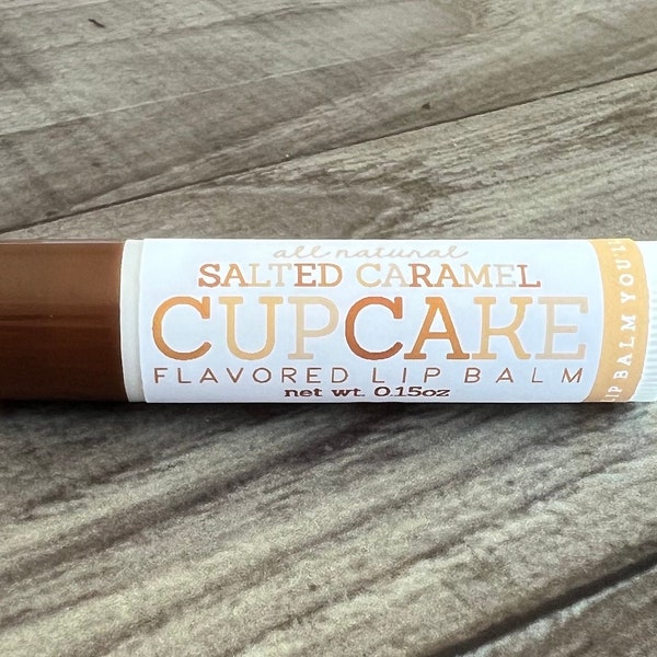 Salted Caramel Cupcake Lip Balm - All Natural - Handmade