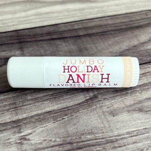 JUMBO Holiday Danish Lip Balm | All Natural Lip Balm | Handmade Lip Balm | Holiday Flavored Lip Balm