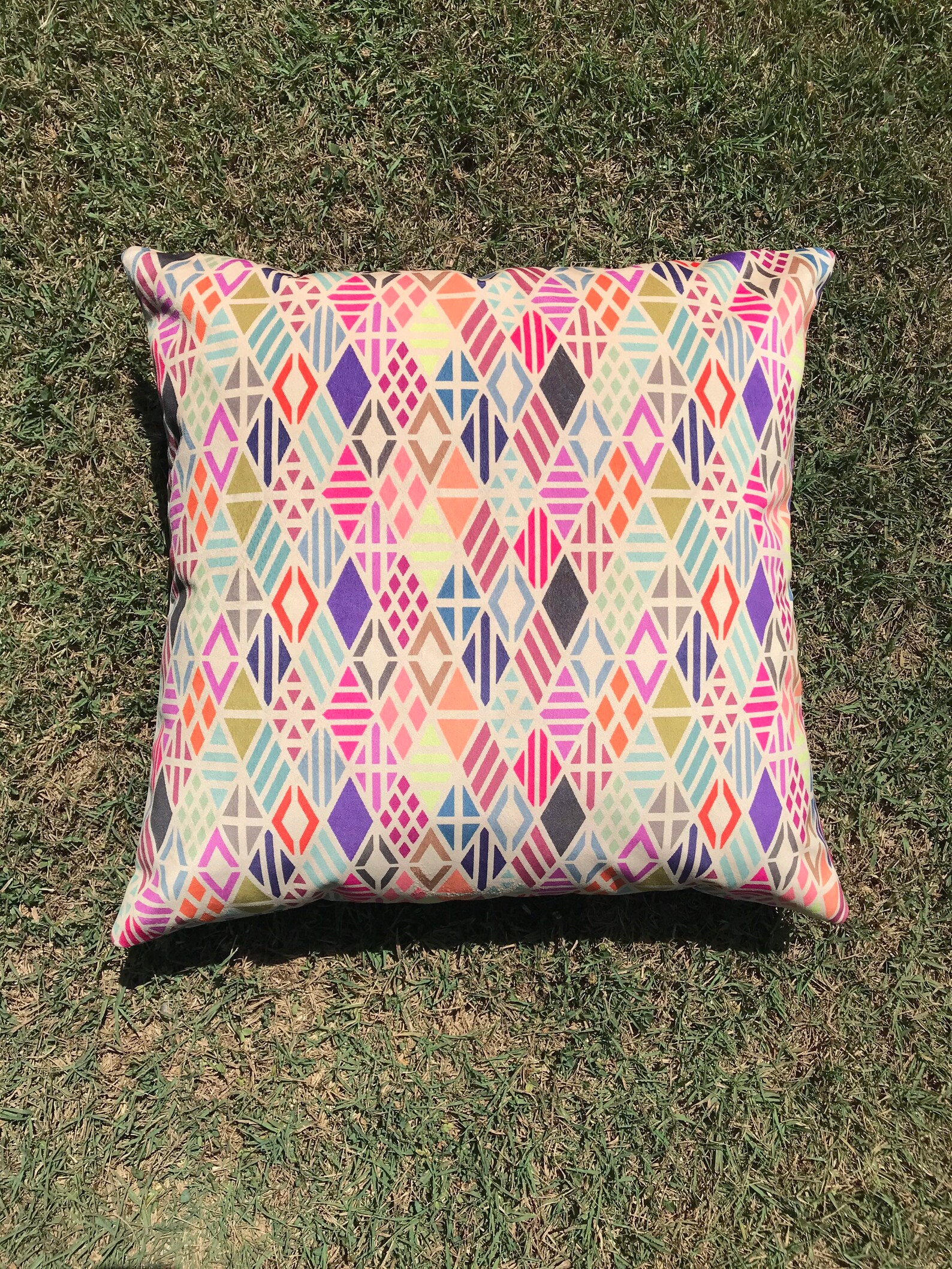 Colorful Printed Velvet Pillow Print Pillow Case 19x19 Etsy