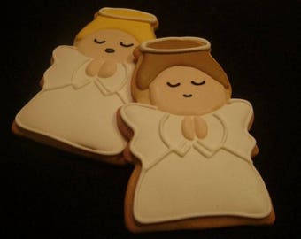 Angel Cookies Custom Decorated Christmas Cookies Holiday Sugar Cookie Angel Cookies Custom Decorated Christmas Cookies Holiday Sugar Cookie