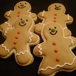 Gingerbread boys and girls | Custom Decorated Christmas cookies | Gingerbread Sugar Cookie | Bailey&#39;s Dozen Cookie Company
