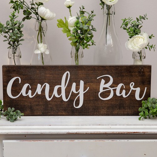 Candy Bar Sign Custom Wedding Sign Sweets Table Table Signs Etsy