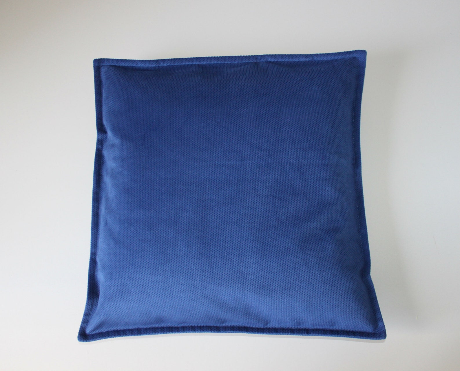 Blue velour pillow cover 20x20 inches 50x50 cm Etsy
