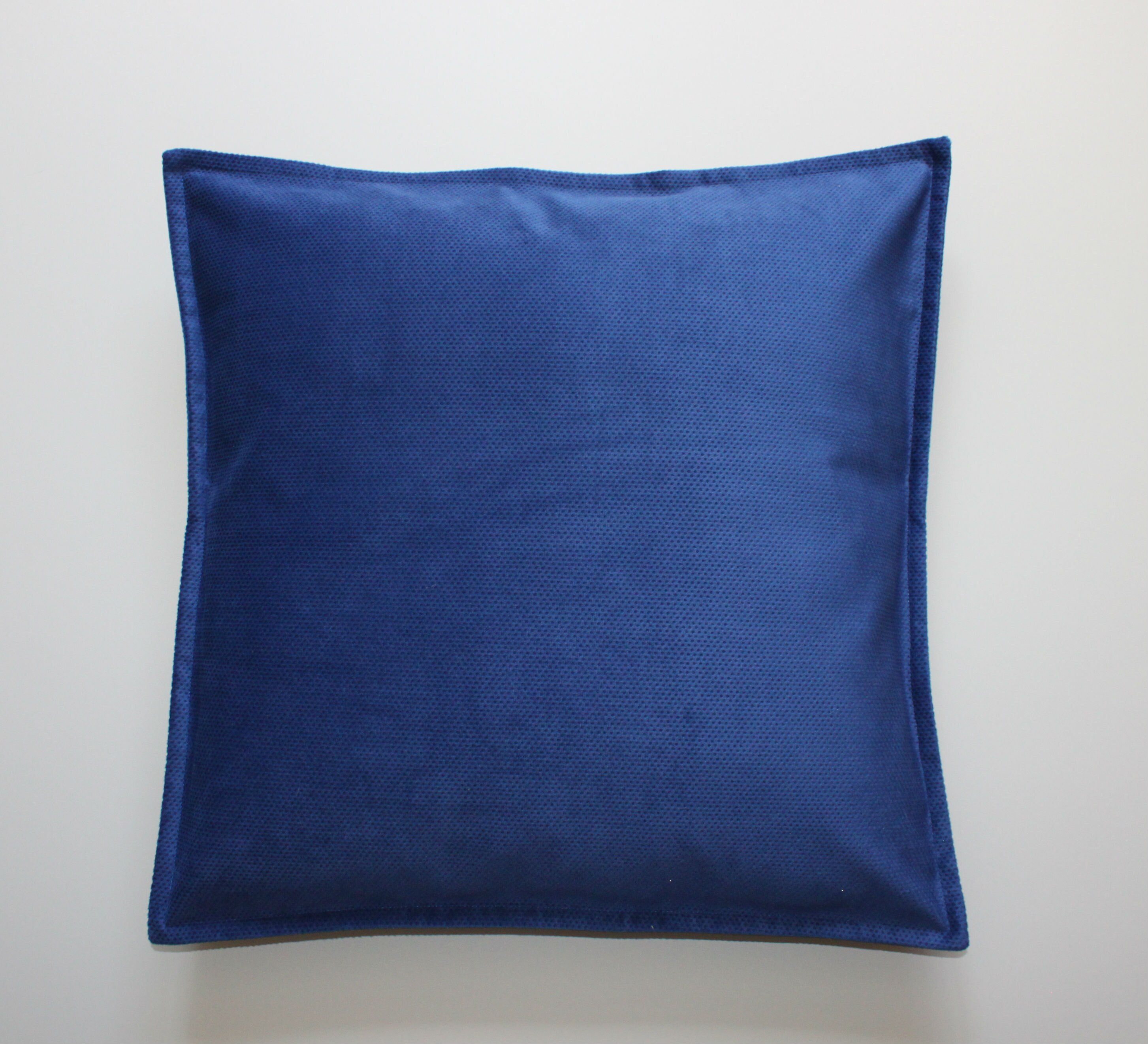 Blue velour pillow cover 20x20 inches 50x50 cm Etsy