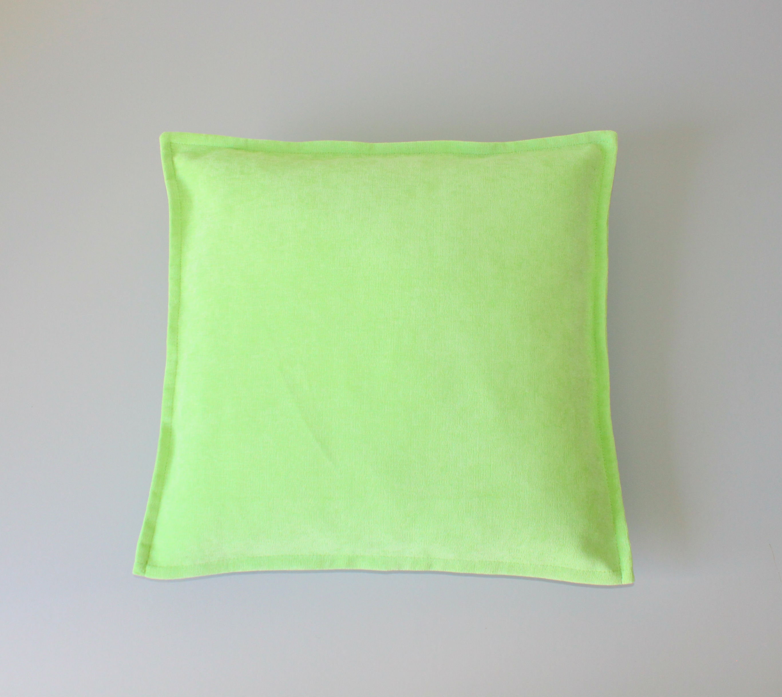 Light green soft velour pillow cover 16x16 inches 40x40 cm Etsy