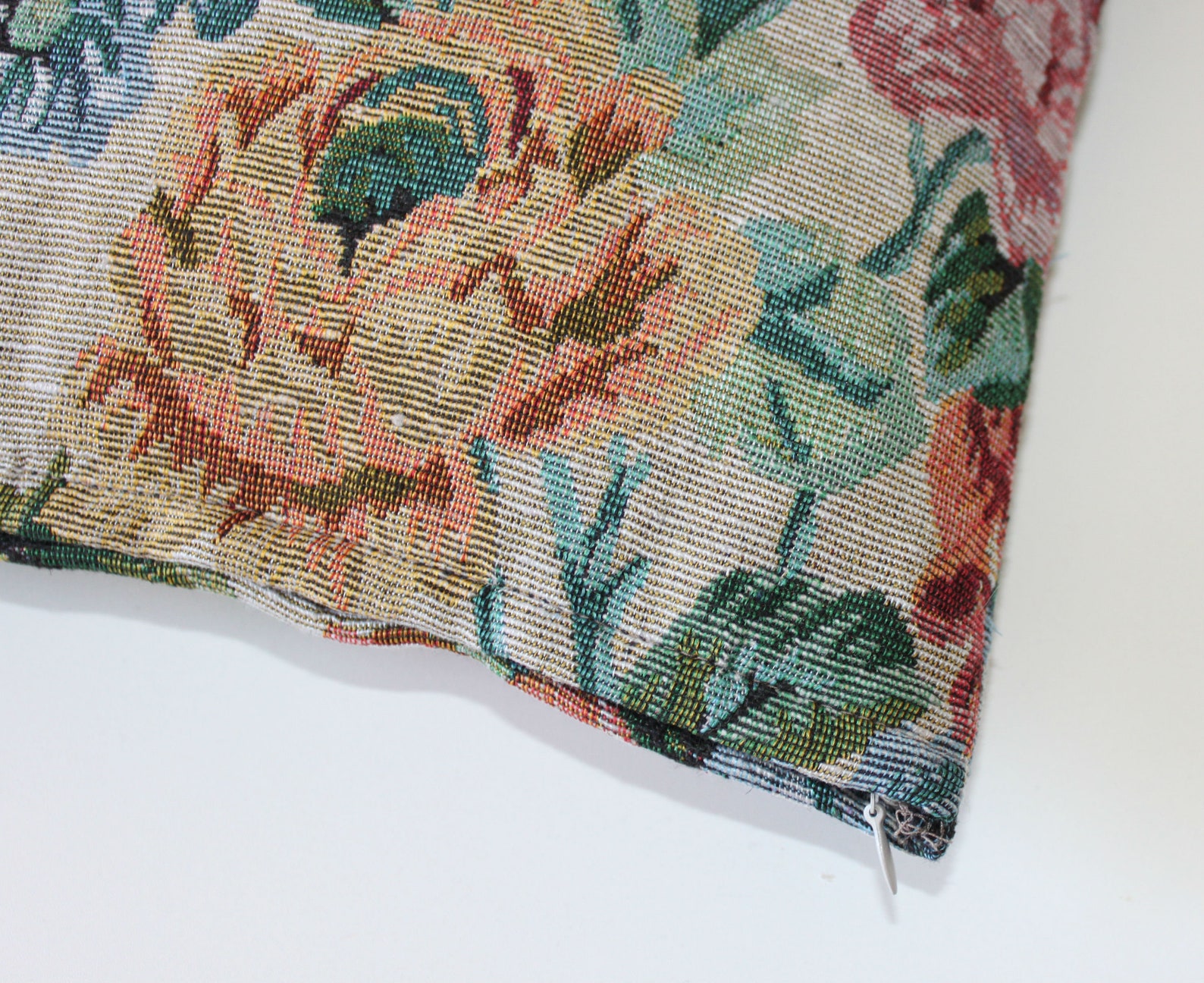 Floral tapestry pillow cover 18x18 inches 45x45 cm Etsy