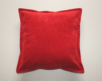 plain red cushions