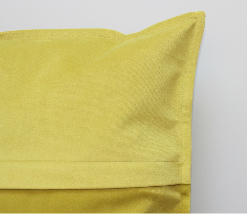 Lime green chenille pillow cover 18x18 inches 45x45 cm
