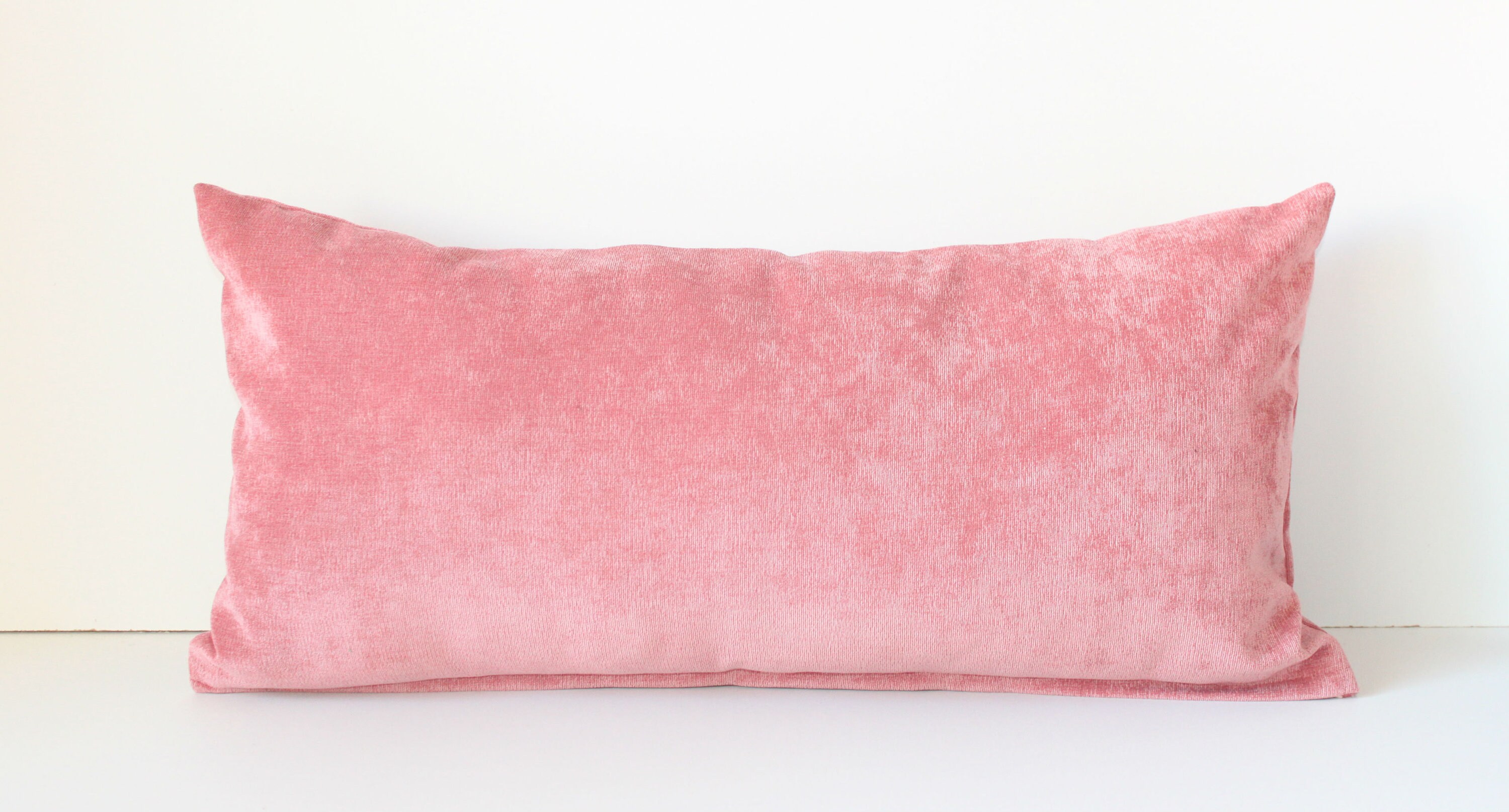 Lumbar pink velour pillow cover 12x24 inches 30x60 cm Etsy