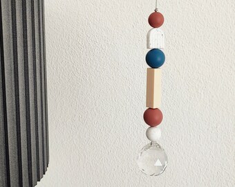 Crystal Prism Suncatcher: Geometric Rainbow Mobile, Modern Home Decor