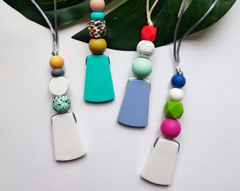 Collier d'allaitement géométrique/ Collier pendentif en silicone/ Collier d'allaitement/ Collier minimaliste couleur au choix/ Stillkette