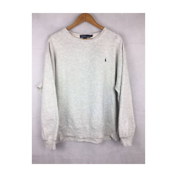 Polo by RALPH LAUREN Long Sleeve Swatshirt Large Size Sweatshirt Made in Northern Mariana Island