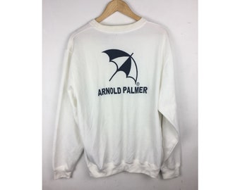 ARNOLD PARMER Extra Large Size Sweatshirt With Big Spell Out Embroiled Logo