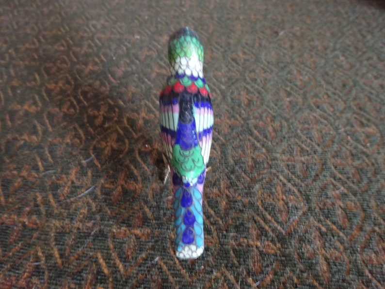 Antique cloisonn\u00e9 bird