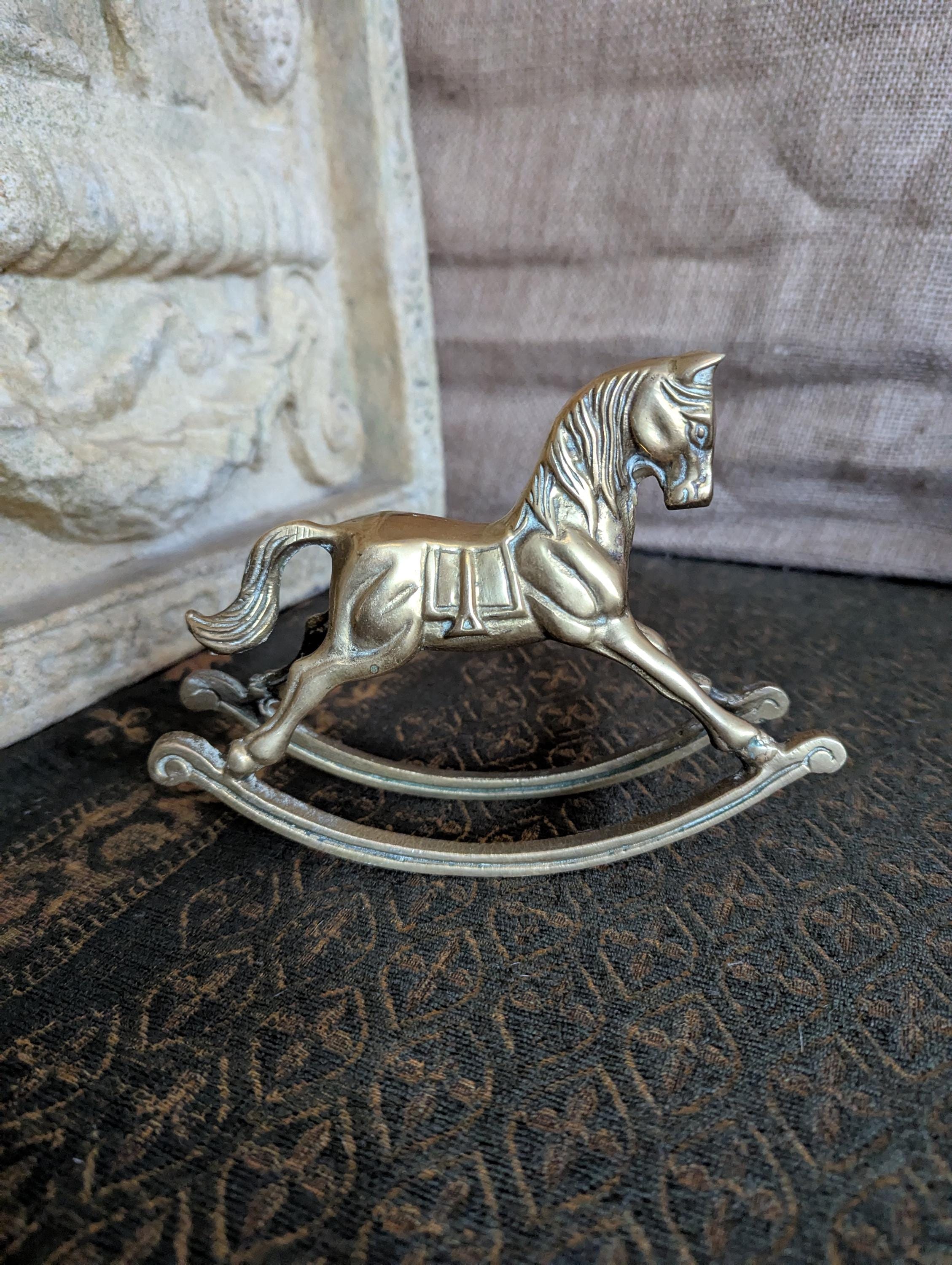 ヴィンテージ真鍮ロッキングホース彫刻 - Etsy 日本