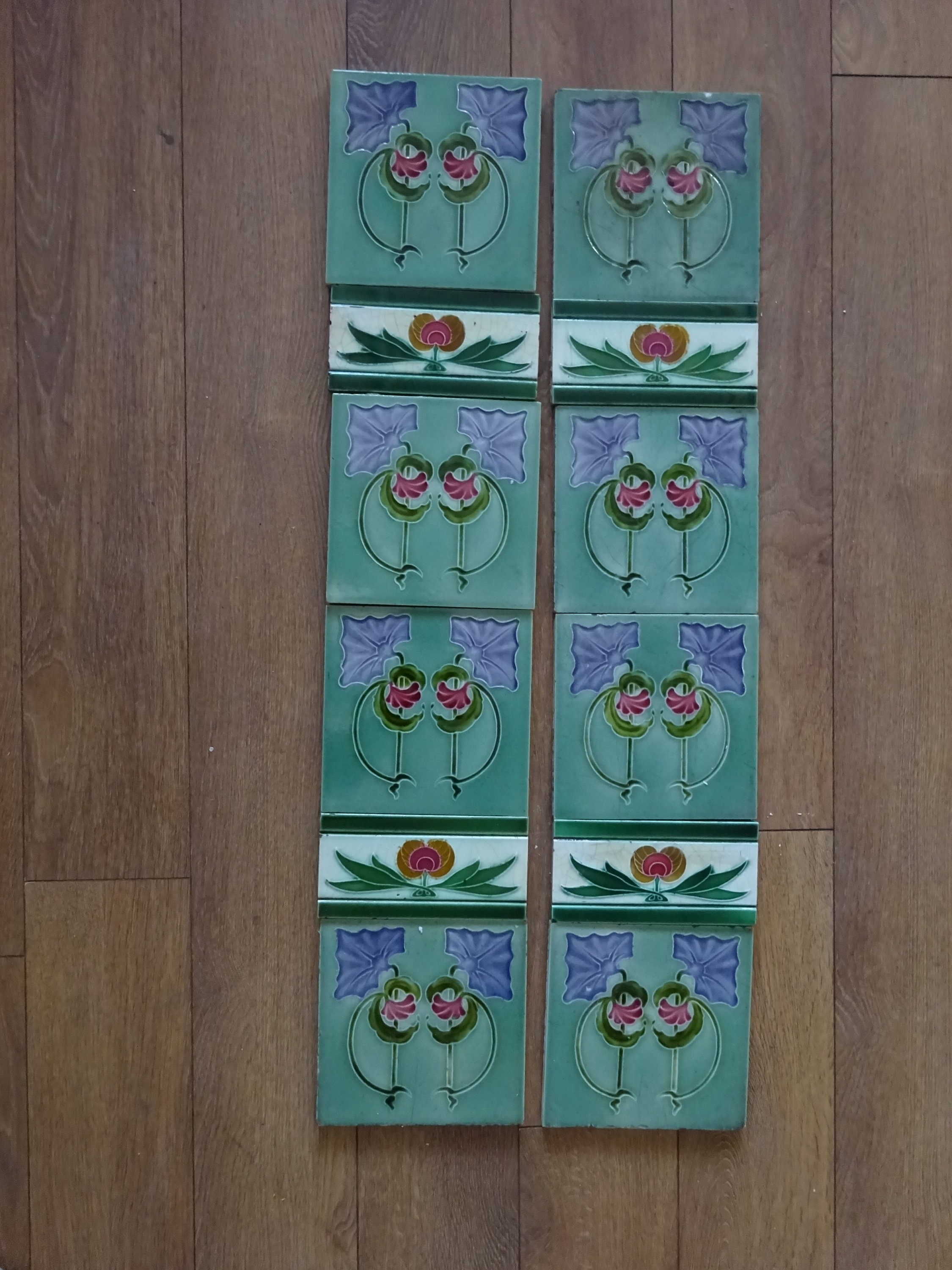 Azulejos originales de la chimenea victoriana | Etsy