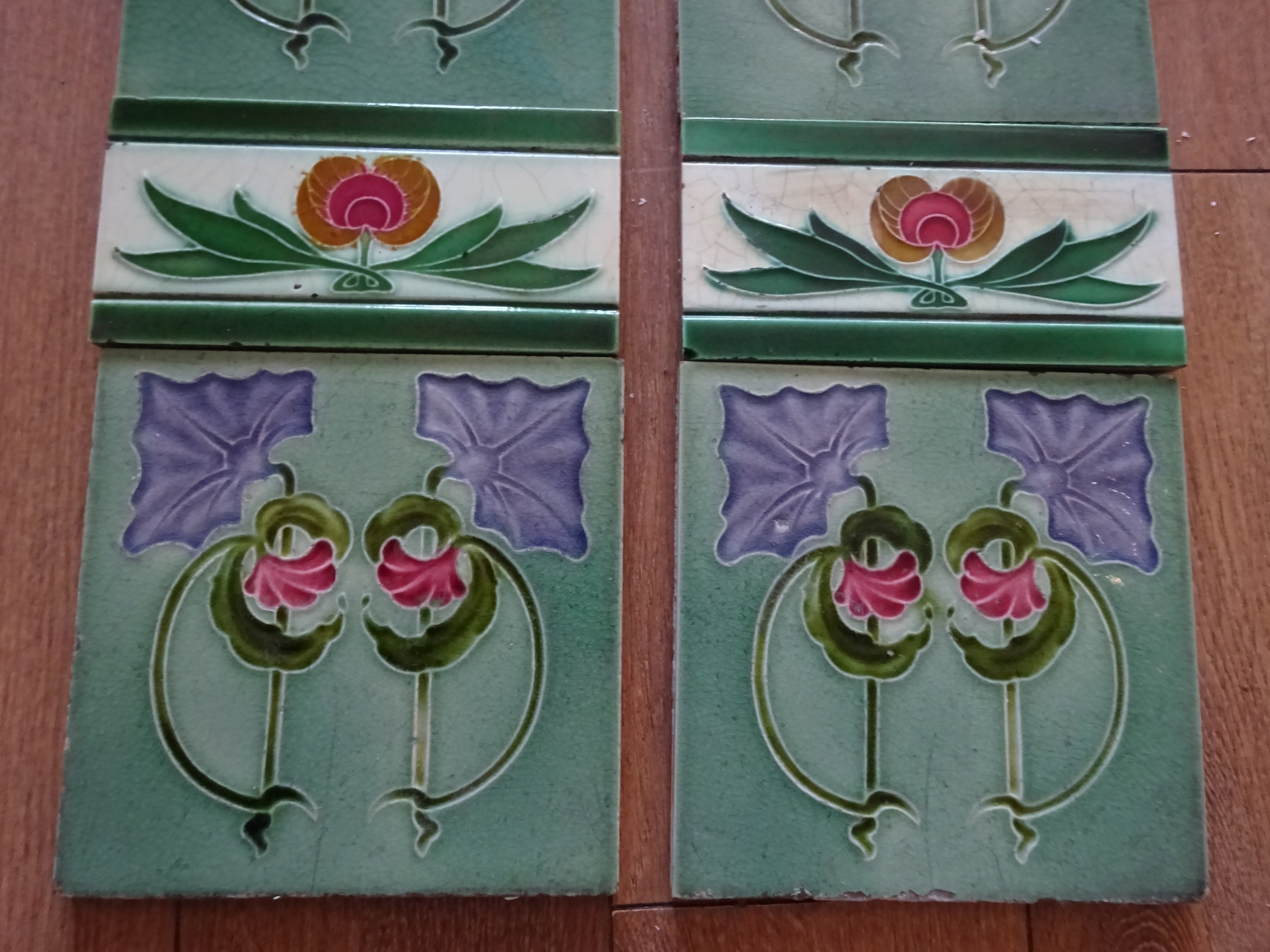 Azulejos originales de la chimenea victoriana | Etsy