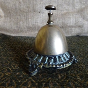 Brass Victorian desk counter bell