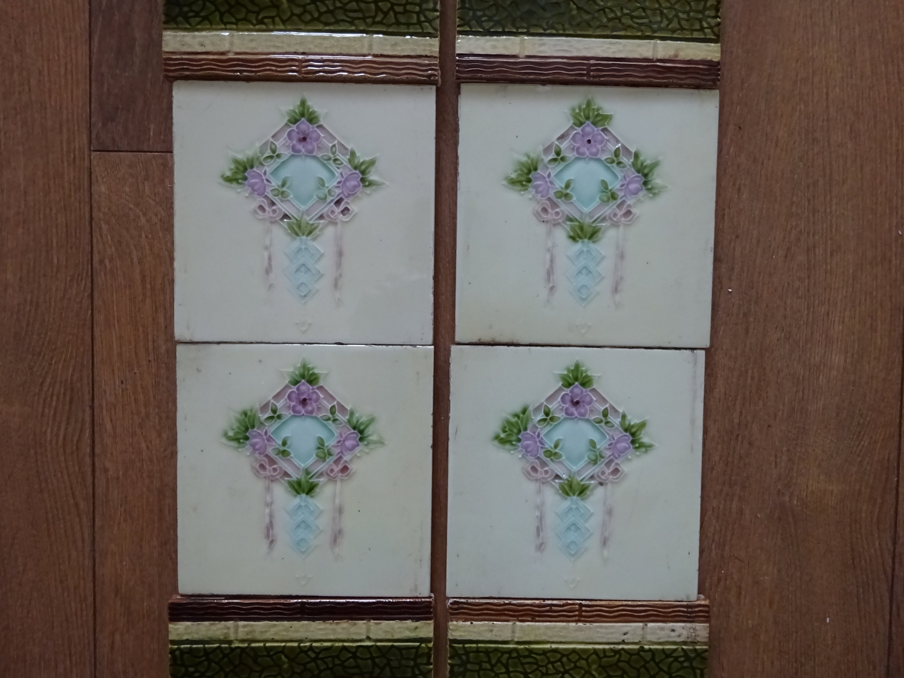 Azulejos originales de la chimenea victoriana | Etsy