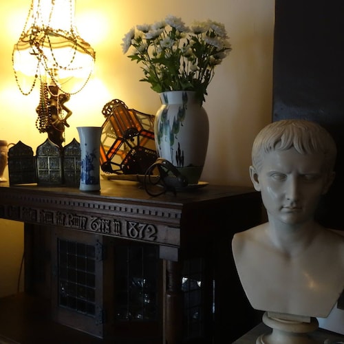1925年ロンドン製アンティーク スターリングシルバー＆エナメル香水瓶