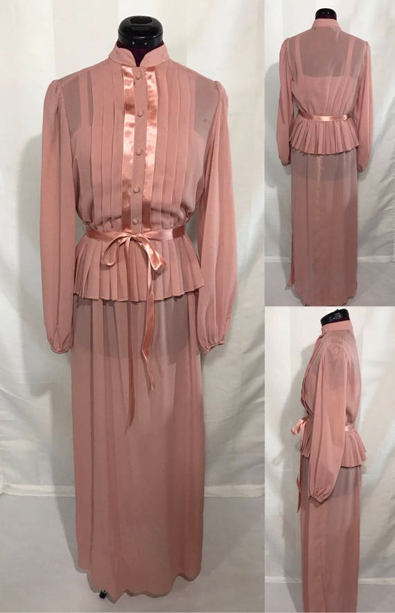 1970's | Pink Vintage Dress and Blouse