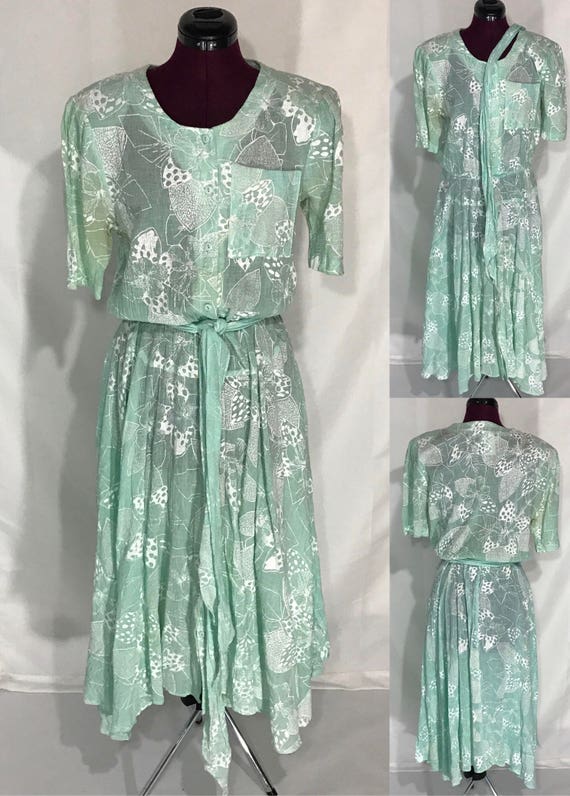 1980's | Willow Ridge Dress | with shoulder pads