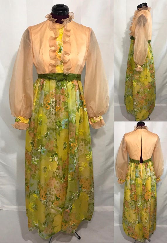 1970's | "Bridesmaid" Dress | floor length