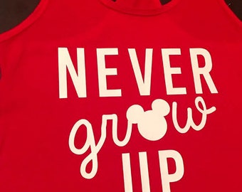 Never Grow Up Disney Shirt