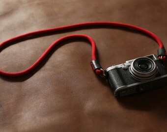 Hand dyeing Retro Yellow brown 12mm handmade leather camera neck shoulder strap Windmup