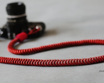 Rot und schwarz 12mm Kamera Hals Schultergurt Hand stricken handgemachte chinesischen Knoten | Windmup