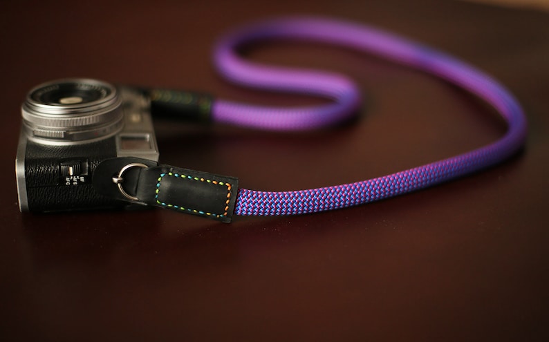 windmup BEST purpl climbing rope 10mm handmade Camera neck shoulder strap