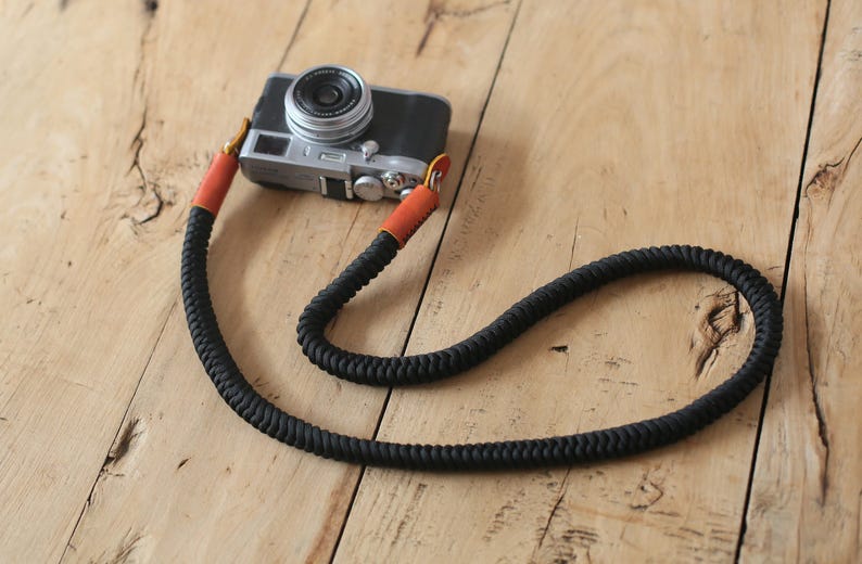 Windmup Black 16mm Hand knit Chinese knot handmade Camera neck shoulder strap