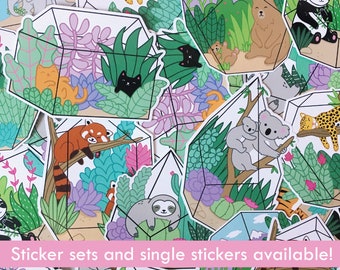 animal stickers etsy