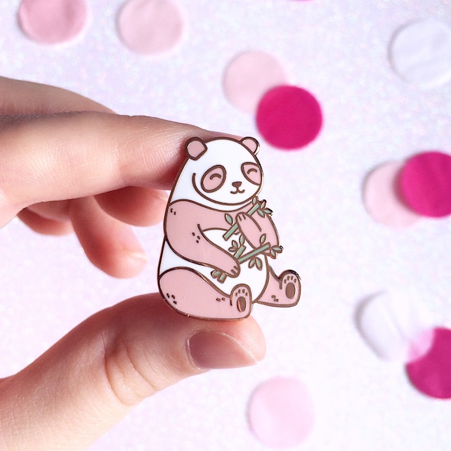 Panda pin enamel pin cute pins hard enamel pin panda | Etsy