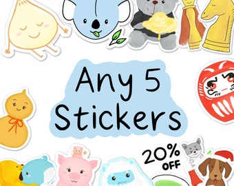 Choose Your Own Sticker Pack, vinyl stickers set, mix and match stickers, cute laptop or water bottle stickers, waterproof sticker packs