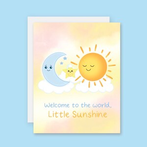 Kaart voor pasgeboren baby Nieuwe aankomstkaart voor baby Welkom kleintje Baby shower feestkaart