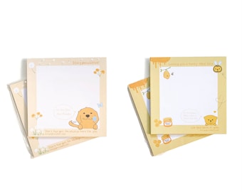 2 Notepads, Cute Positive Sticky Notes, Encouraging Gifts, Motivational Notepads