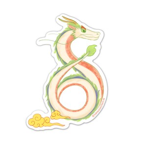 Autocollant dragon du Nouvel An lunaire, autocollant dragon, autocollant dragon zodiaque