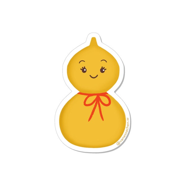 Gourd Sticker, Cute Good Luck Sticker, Waterproof Sticker