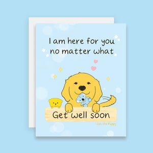 Get Well Soon Golden Retriever Cute Card
