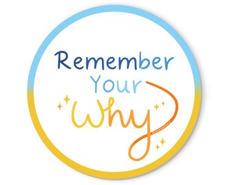 Remember Your Why Sticker Motivational Waterproof Positivity Laptop Sticker