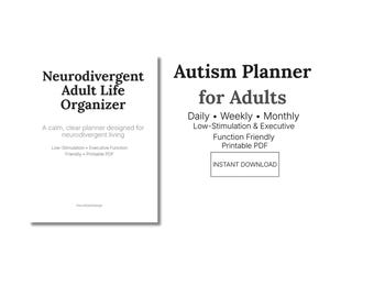 Autismus-Planer für Erwachsene | Neurodianer täglicher Wochenplaner (druckbare PDF)