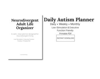 Neurodiversent Life Organizer für Erwachsene | Tages-, Wochen-, Monatsplaner (druckbare PDF-Datei)
