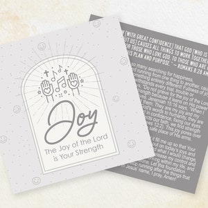 Joy Gospel Tract - Digital File, Evangelism Card, Encouragement Card, Scripture Card, Prayer Cards, Christian Tract, Christian Gift